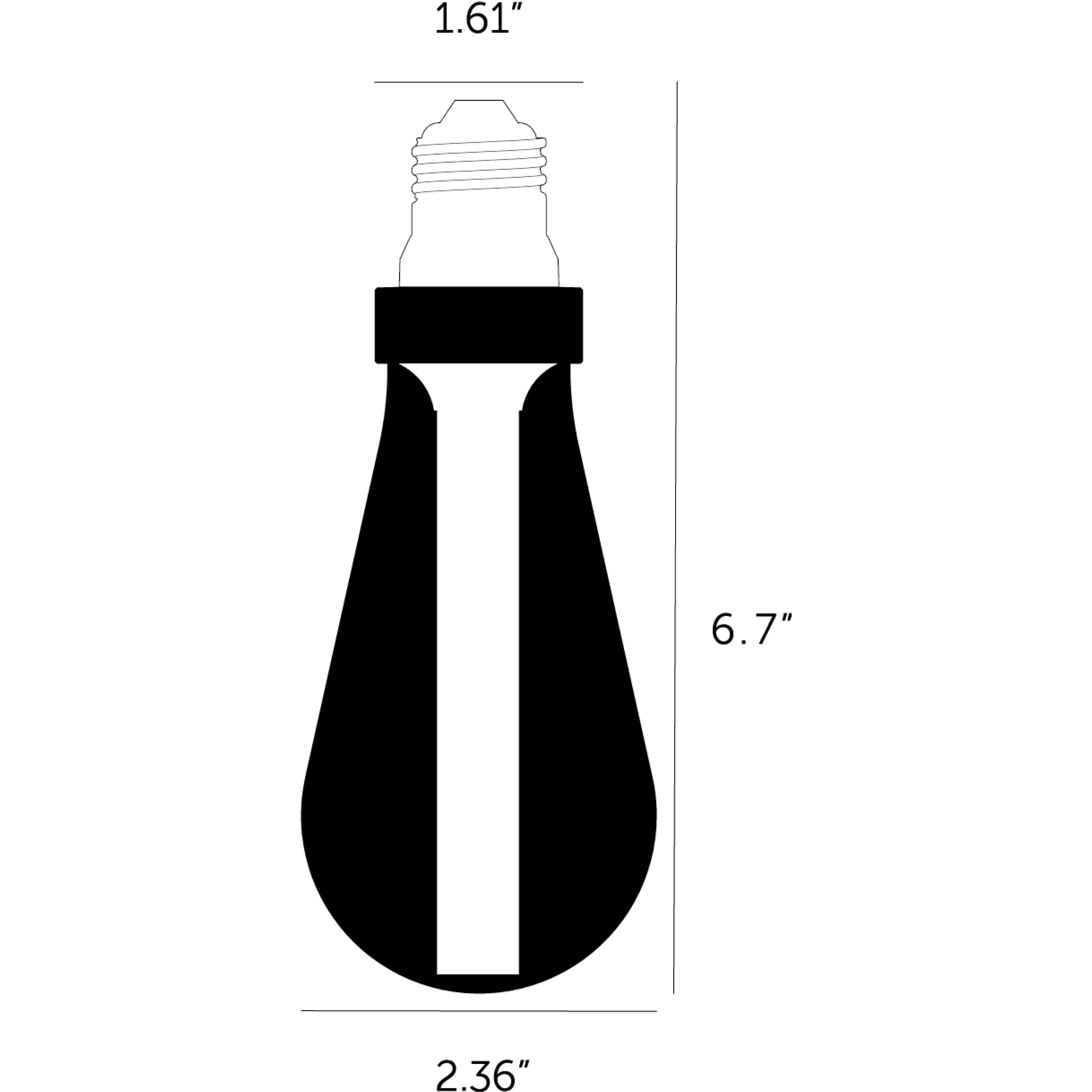 Buster LED E26 2.00 watt 120 2500K Light Bulb in Smoked