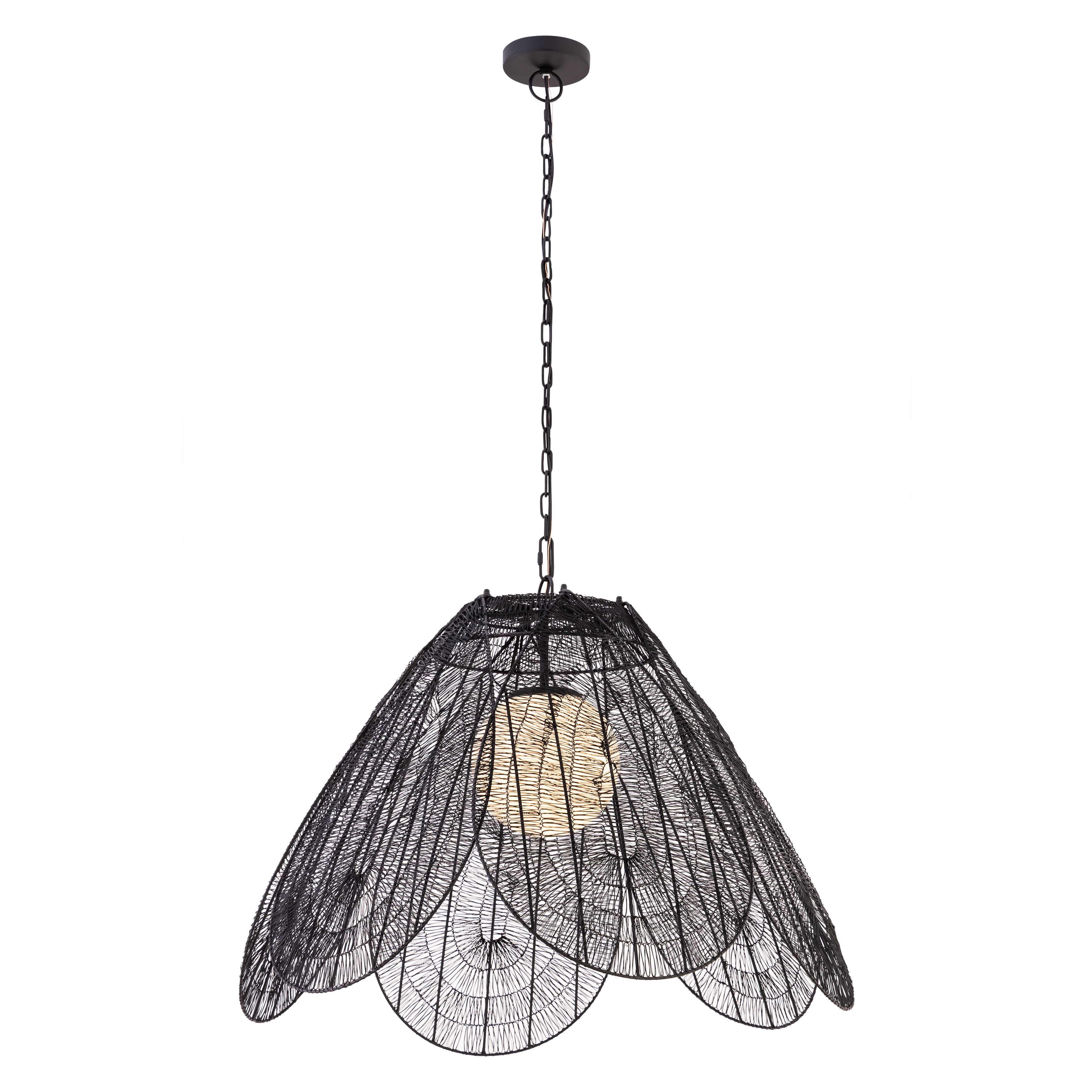 Sylari 1 Light 30 inch Dark Matte Black Pendant Ceiling Light