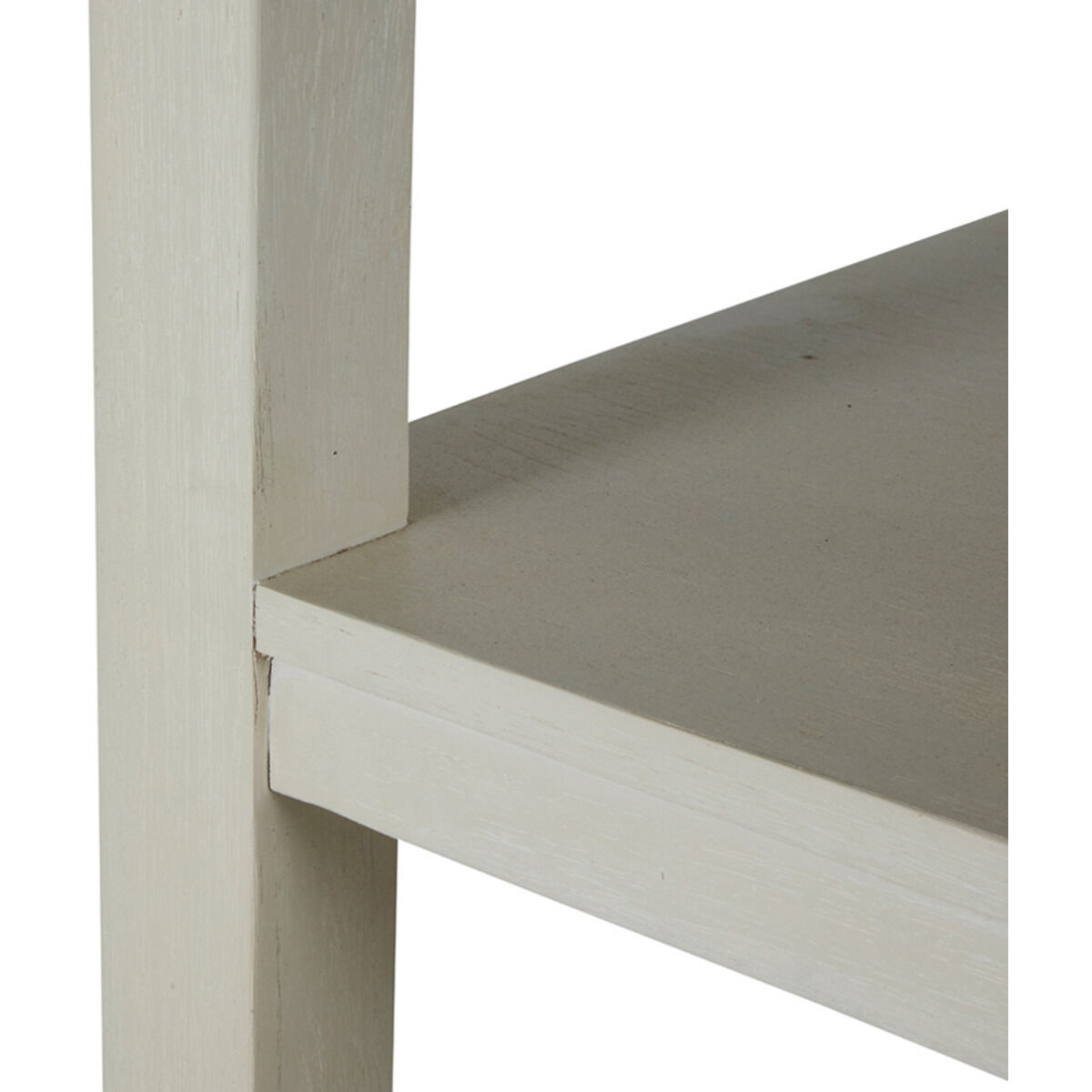 Crest Cerused White / Stained Brass Bookcase