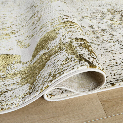 Eclectic Luxe 36 X 24 inch Gold Rug in 2 x 3