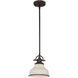 Grant 1 Light 8 inch Palladian Bronze Mini Pendant Ceiling Light