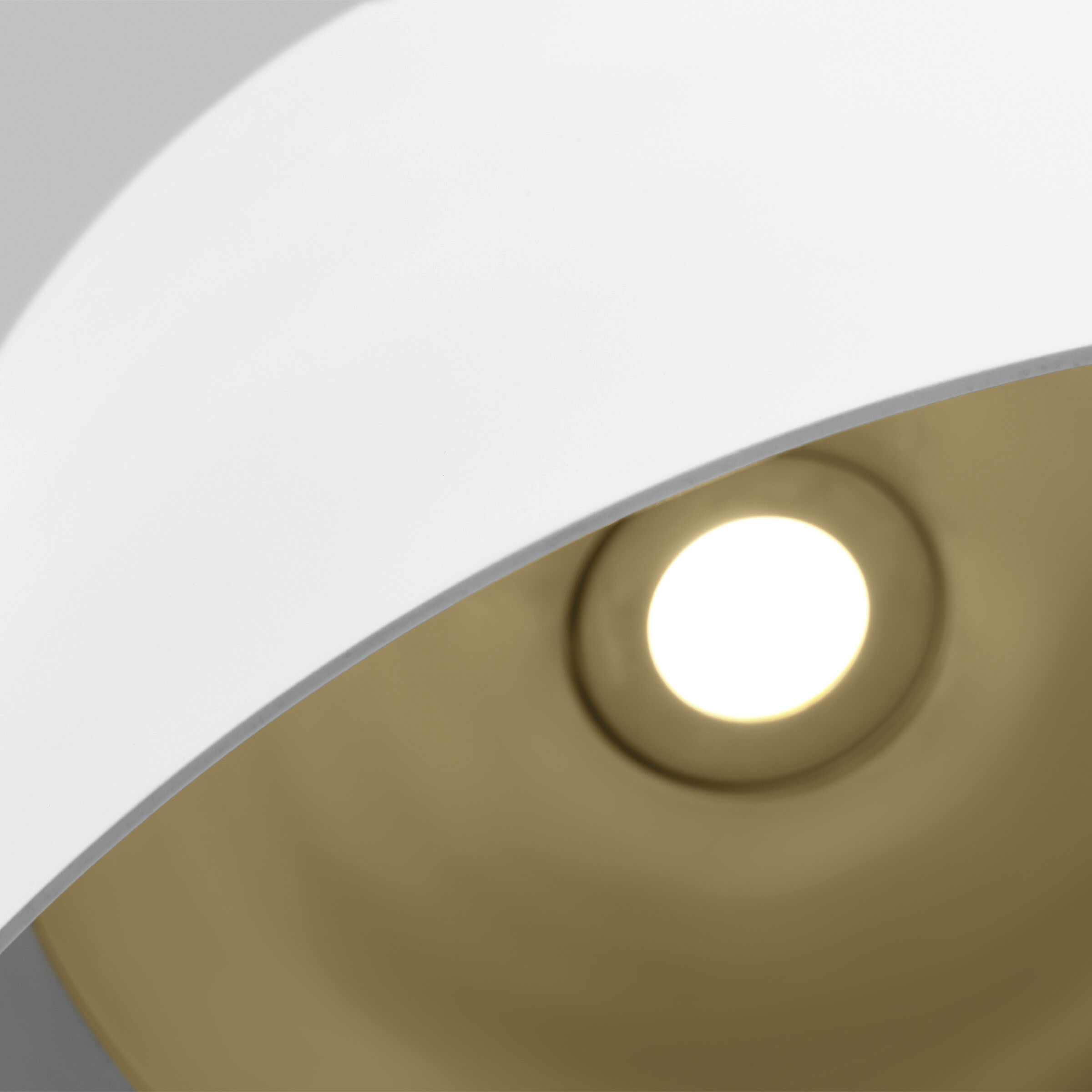 Sean Lavin Forge LED 20 inch Natural Brass Line-Voltage Pendant Ceiling Light in Matte White