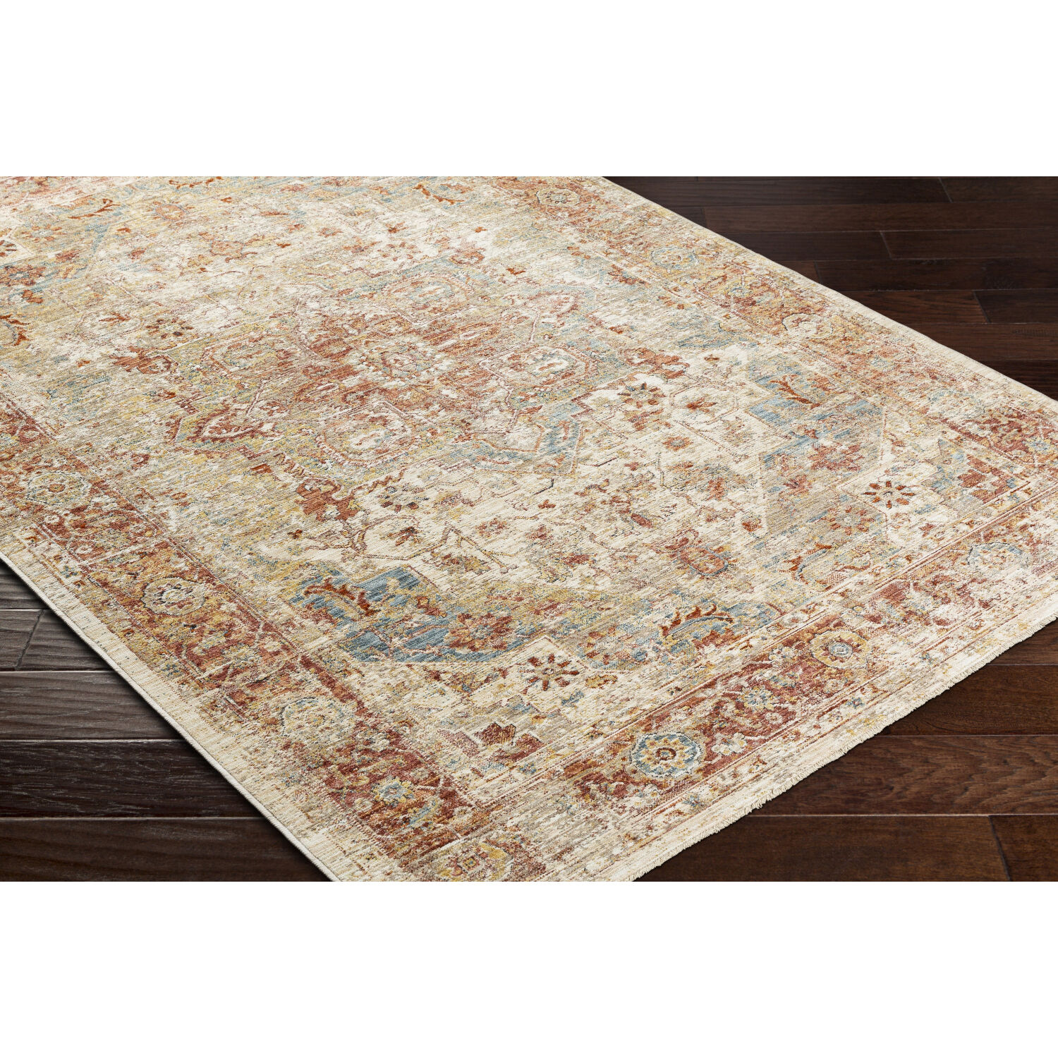 Aspendos 114 X 79 inch Dusty Pink Rug, Rectangle