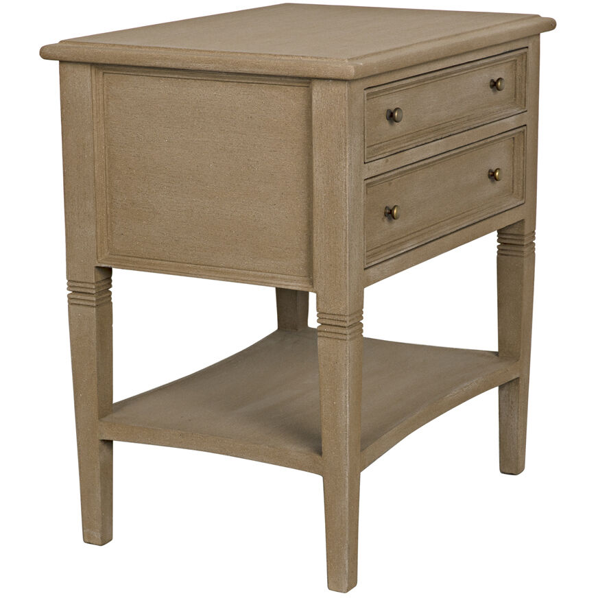 Oxford 30 X 28 inch Weathered Side Table, 2 Drawer