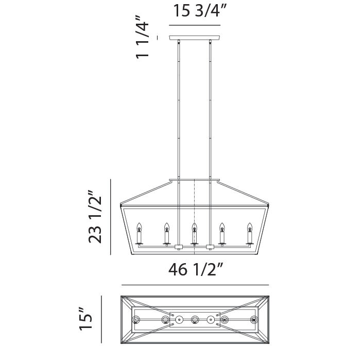 Mavonshire 5 Light 15 inch White and Aged Gold Brass Chandelier Ceiling Light