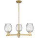 Arcadia Salina 3 Light 27.5 inch Brushed Brass Chandelier Ceiling Light