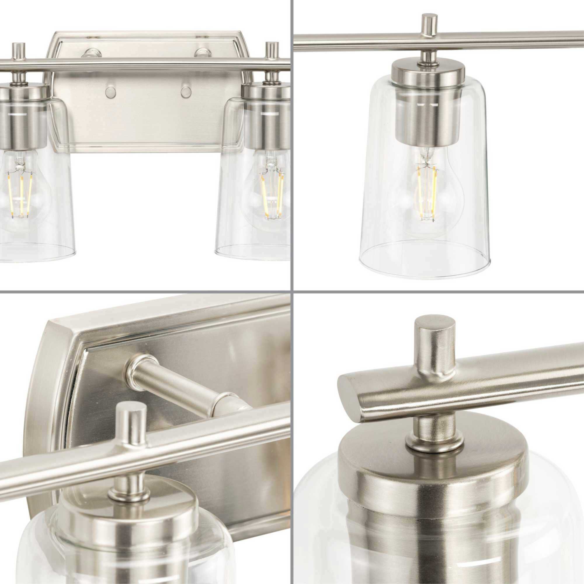 Adley 6 Light 49 inch Brushed Nickel Bath Vanity Wall Light