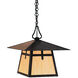 Carmel 1 Light 15 inch Rustic Brown Pendant Ceiling Light in Off White, Bungalow Overlay