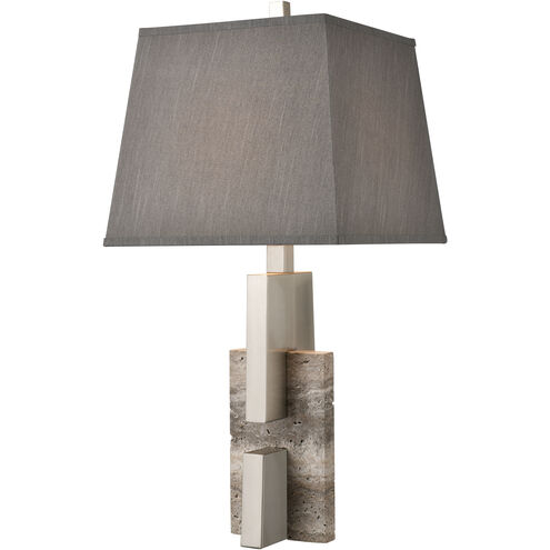 Rochester 32 inch 150 watt Gray with Brushed Nickel Table Lamp Portable Light