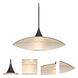 Spazio 1 Light Black Cord Pendant Ceiling Light