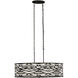 Kato 6 Light 36 inch REF Pendant Ceiling Light in Carbon Black