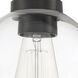 Glenda LED 14 inch Flat Black Semi Flush Ceiling Light