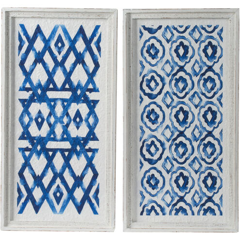 Anita White/Indigo Wall Décor, Set of 2