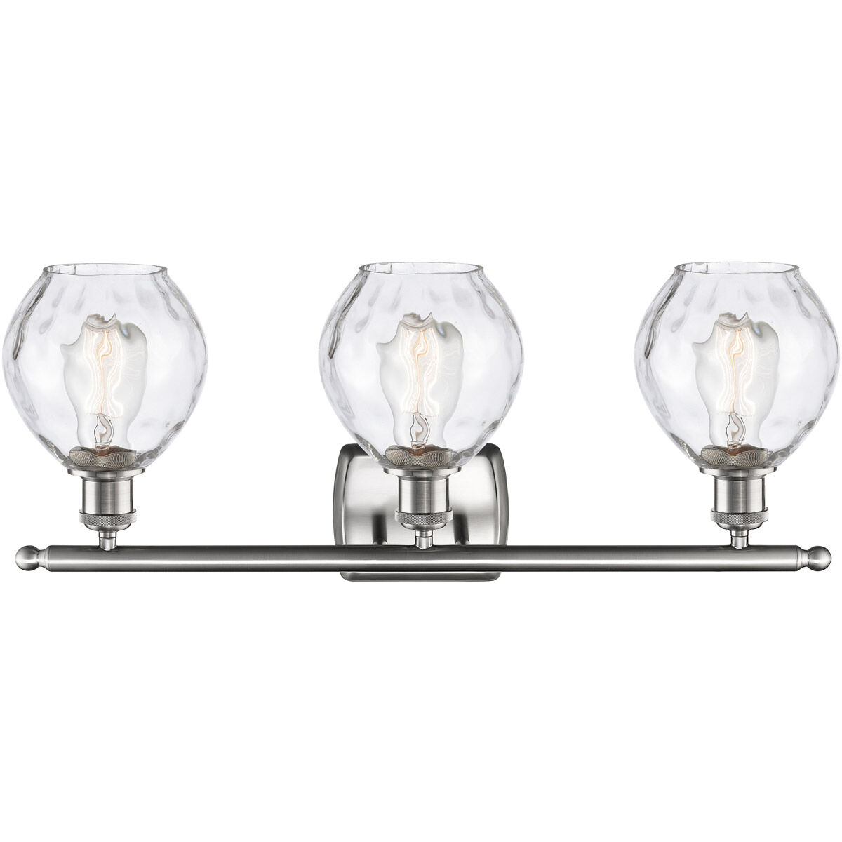 Ballston Small Waverly 3 Light 26 inch Brushed Satin Nickel Bath Vanity Light Wall Light, Ballston