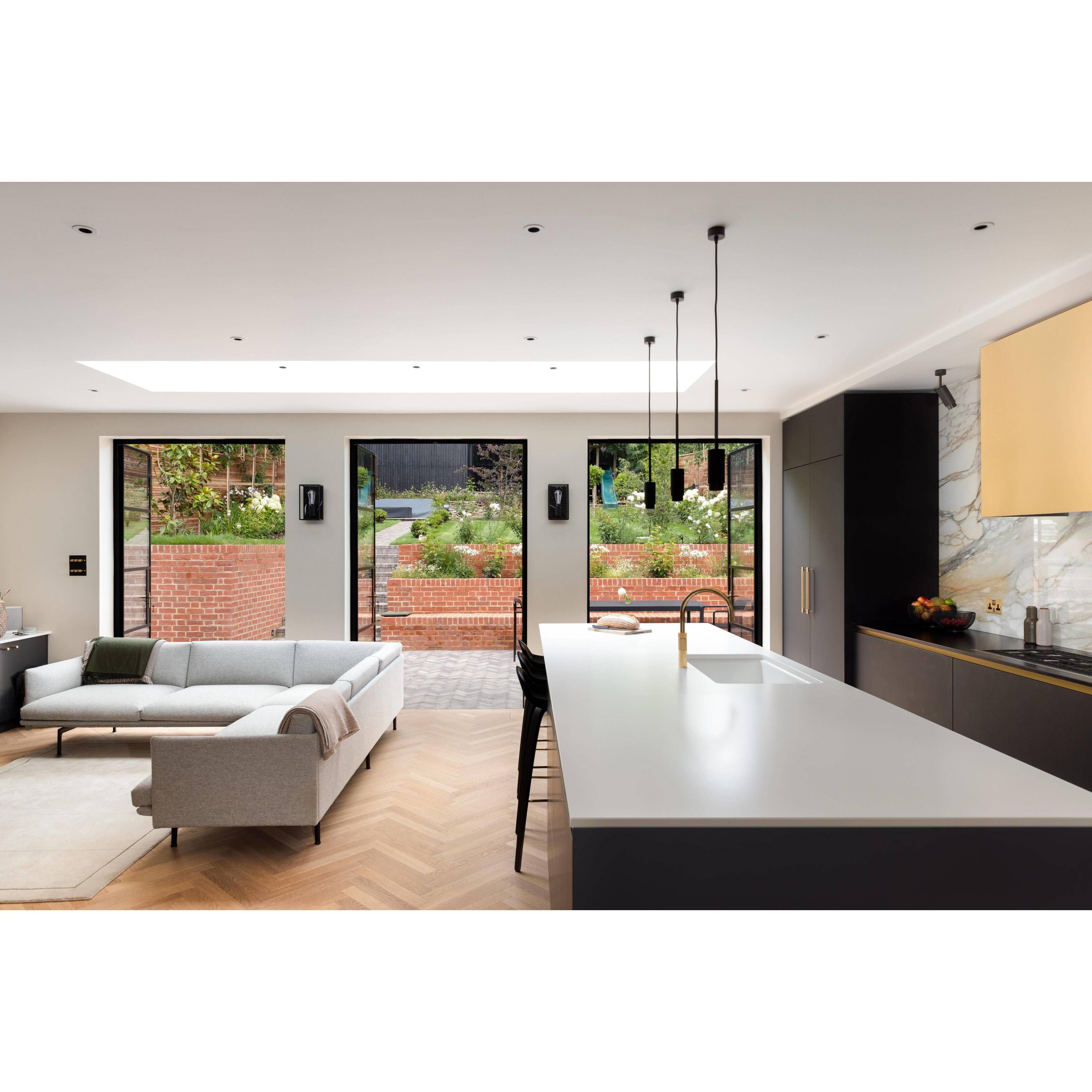 Caged Wall Light in White Marble