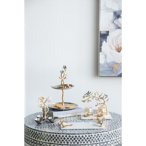Dragonfly White and Gold Tray