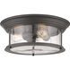 Sonna 3 Light 15.5 inch Bronze Flush Mount Ceiling Light