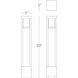 Tower 120 12.5 watt Bronze Bollard Light in 3000K Warm White LED, WAC Landscape