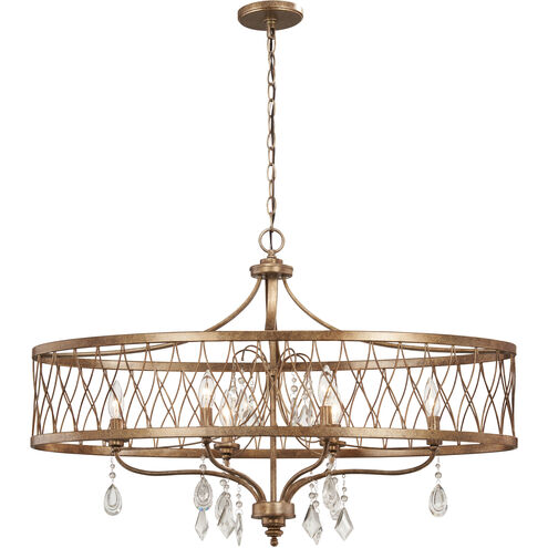 West Liberty 6 Light 36 inch Olympus Gold Island Light Ceiling Light