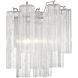 Addis Bath Wall Light in Tronchi Glass Clear