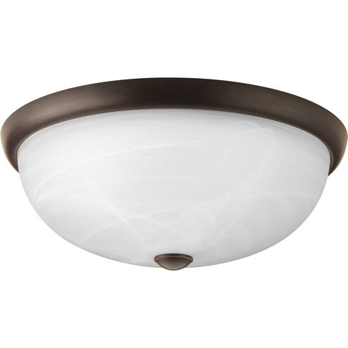 Random 3 Light 17 inch Antique Bronze Flush Mount Ceiling Light
