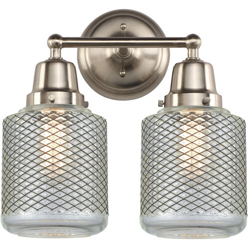 Aditi Stanton 2 Light 14 inch Brushed Satin Nickel Bath Vanity Light Wall Light, Aditi