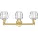 Norfolk 3 Light 23.75 inch Satin Gold Bath Vanity Light Wall Light in Clear
