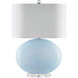 Laconia 30.5 inch 150 watt Light Blue and Clear and Polished Nickel Table Lamp Portable Light