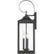 Halston 3 Light 28 inch Powder Coated Black Outdoor Wall Sconce