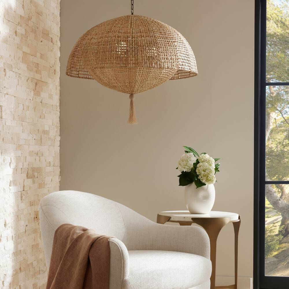 Cabana 1 Light Natural Pendant Ceiling Light