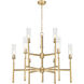 Esme 9 Light 38 inch Modern Gold Chandelier Ceiling Light