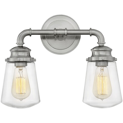 Fritz 2 Light 14.5 inch Brushed Nickel Vanity Light Wall Light