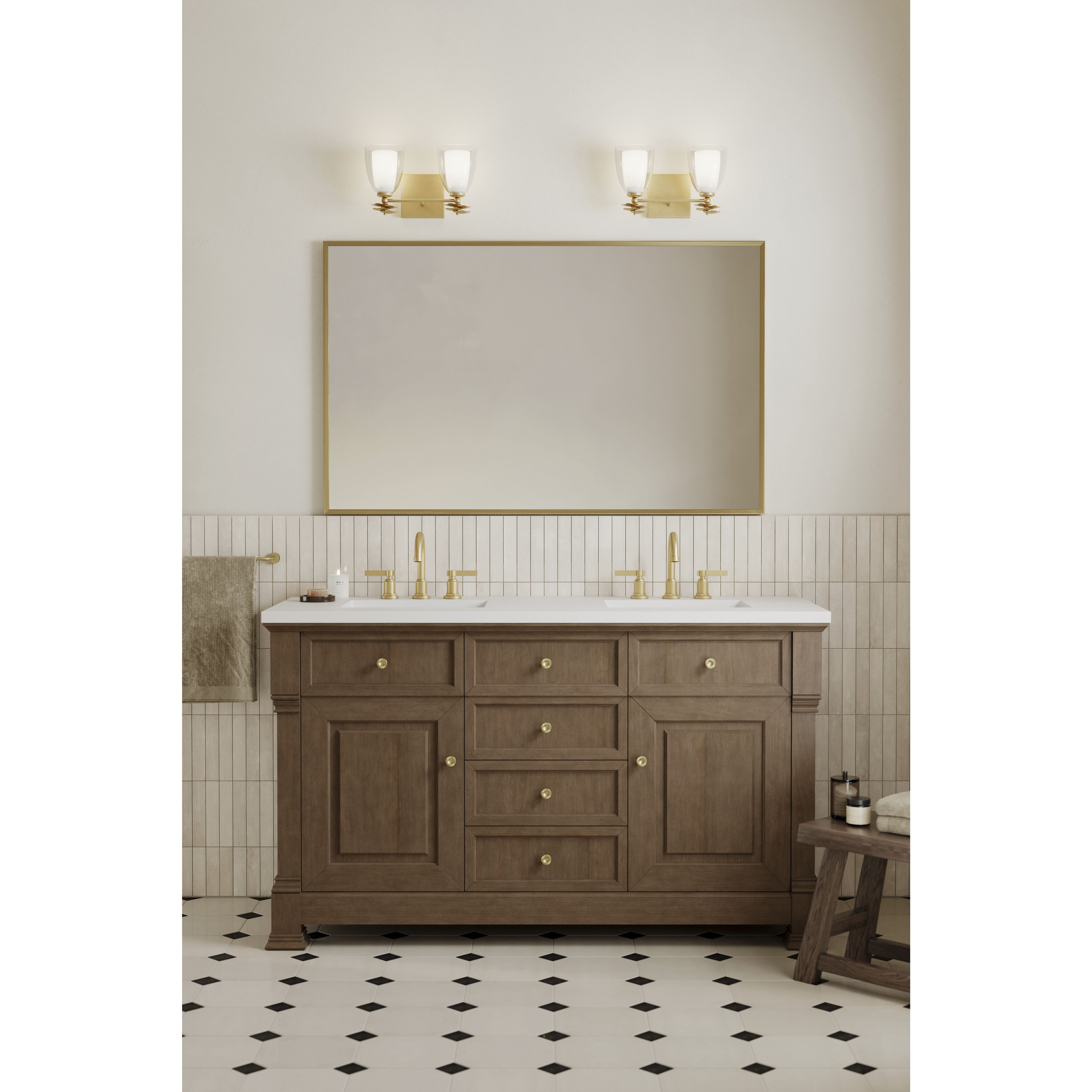 Elowen 2 Light 13.25 inch Legacy Brass Vanity Wall Light