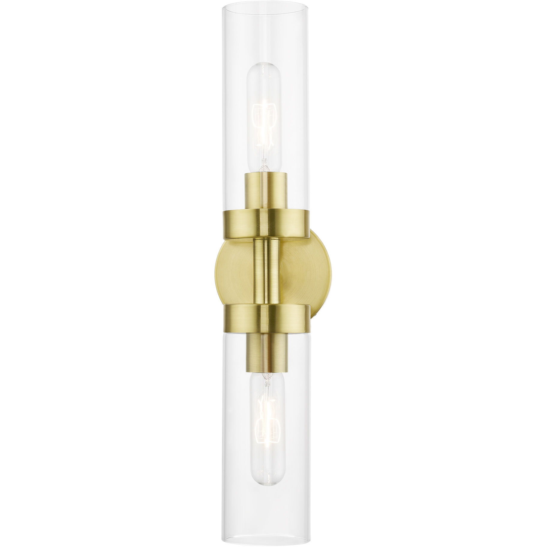 Ludlow 2 Light 4.25 inch Satin Brass Vanity Sconce Wall Light