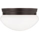 Webster 2 Light 9.5 inch Bronze Flush Mount Ceiling Light
