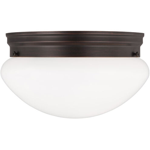 Webster 2 Light 9.5 inch Bronze Flush Mount Ceiling Light