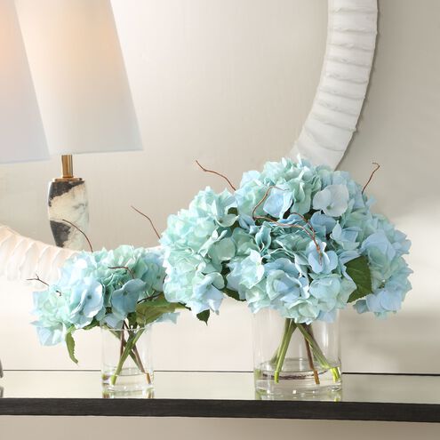 Tranquil Blue Blooms Blooms in Vases, Set of 2