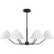 Drew & Jonathan Burke 6 Light 38 inch Midnight Black Chandelier Ceiling Light