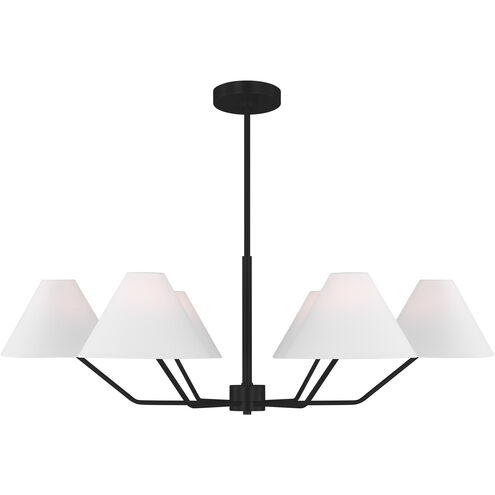 Drew & Jonathan Burke 6 Light 38 inch Midnight Black Chandelier Ceiling Light
