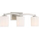 Whitney 3 Light 24 inch Satin Nickel Bathroom Vanity Light Wall Light