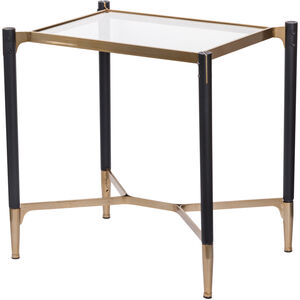 Park View 24 X 24 inch Black and Gold Table