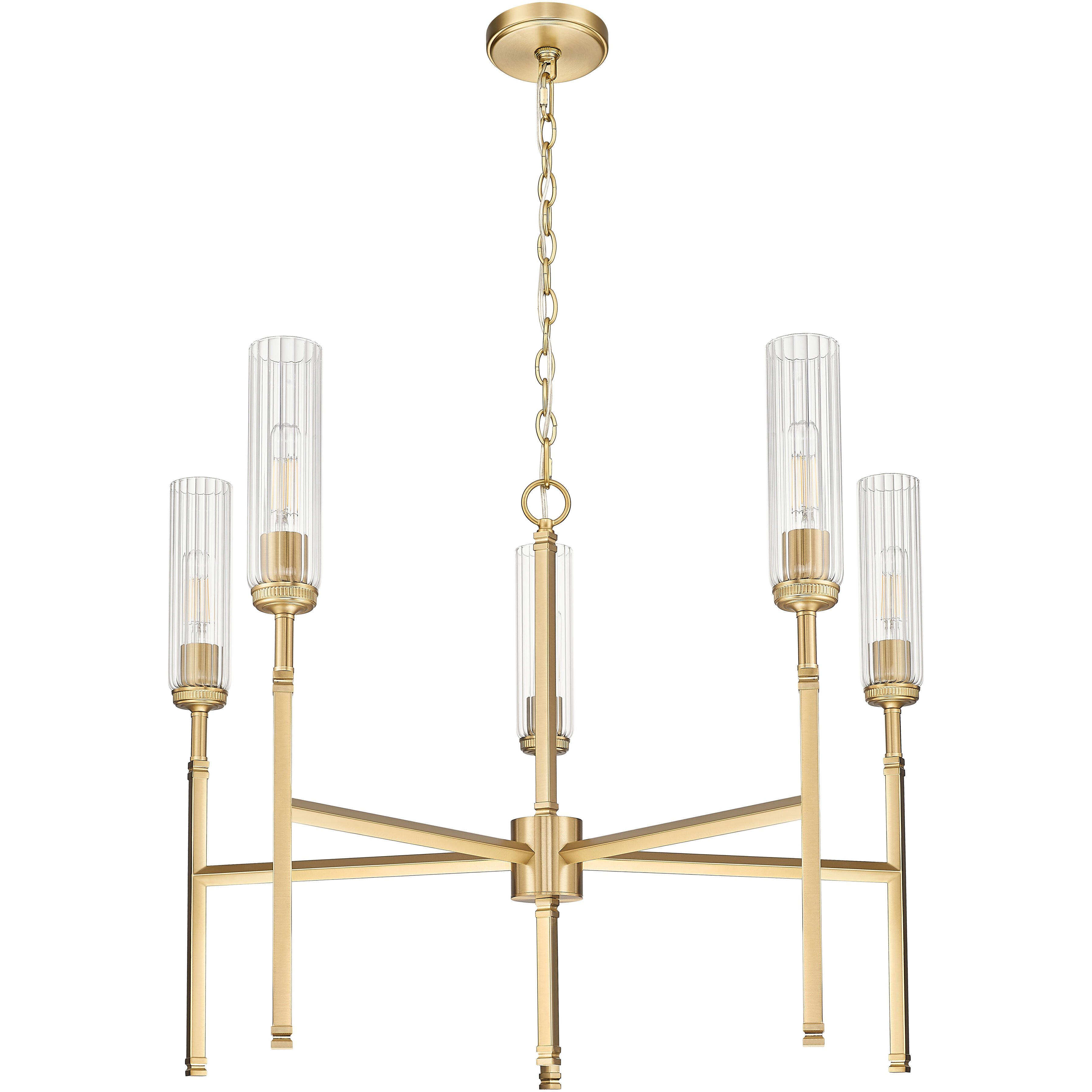 Esme 5 Light 32 inch Modern Gold Chandelier Ceiling Light