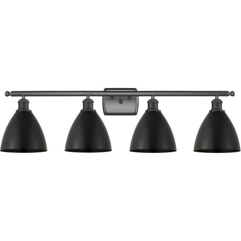 Ballston Dome 4 Light 38 inch Matte Black Bath Vanity Light Wall Light