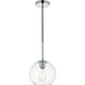 Baxter 1 Light 8 inch Chrome Pendant Ceiling Light