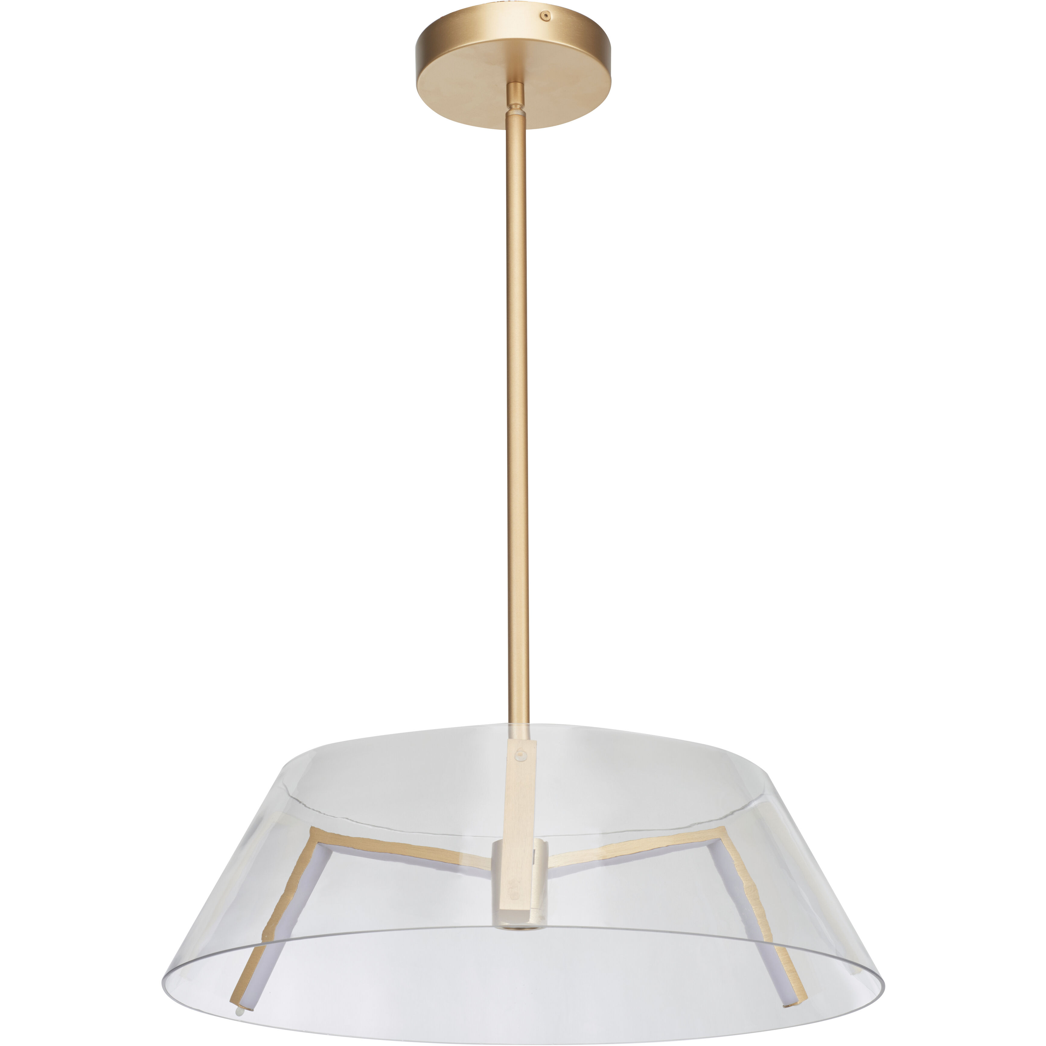 Talon LED 19.6 inch Brushed Brass Pendant Ceiling Light