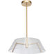 Talon LED 19.6 inch Brushed Brass Pendant Ceiling Light