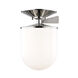 Audrey 1 Light 8 inch Polished Nickel Semi Flush Ceiling Light