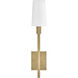 Fenwick 1 Light 5.25 inch Heritage Brass Interior Wall Mount Wall Light