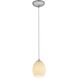 Brandy FireBird 1 Light 6 inch Brushed Steel Pendant Ceiling Light in White Firebird, Cord