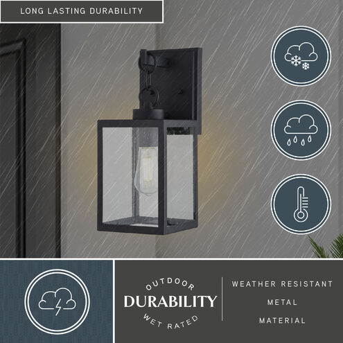 Berkley 1 Light 14.5 inch Textured Black Outdoor Wall Lantern